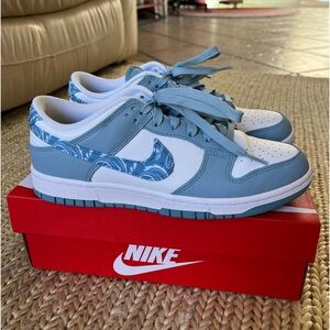Nike Dunks Baby Blue Paisley